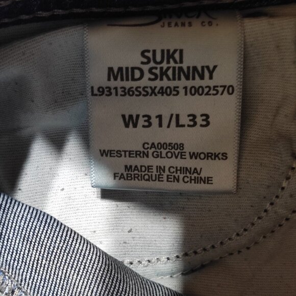 Silver Jeans Suki women's size W31/L33 indigo blue colour Mid Skinny Denimotion - Picture 8 of 15